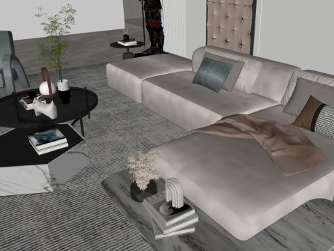 Modern Living Room Model 3D