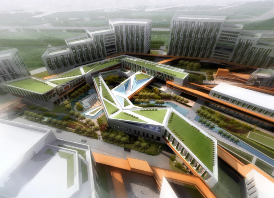 Modern Science and Technology Park Architectural Landscape Su Model 3D Model .c4d .max .obj .3ds .fbx .stl .blend 