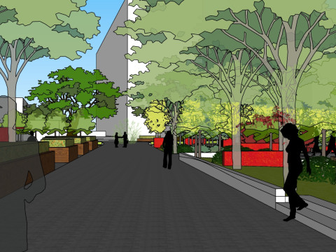 Modelo de esboço de design quadrado de arte em estilo moderno Modelo 3D