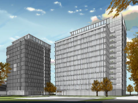 Modern style park architectural design SU model 3D Model