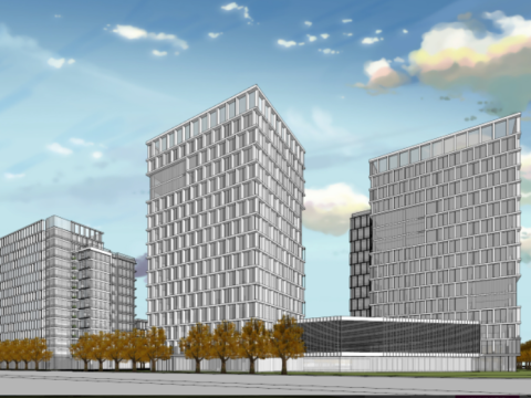 Modern style park architectural design SU model 3D Model