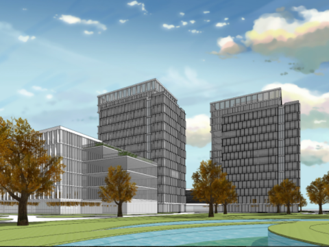 Modern style park architectural design SU model 3D Model