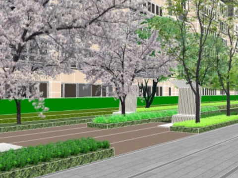 Modern style residential area landscape design fine su model 3D Model