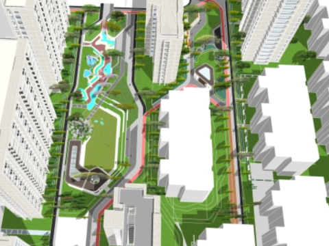 Overall sketchup model of modern high-end atmospheric residential area 3D 模型