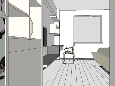 현대적인 방의 SketchUp 모델 3D 모델