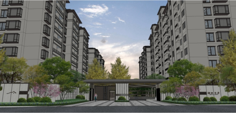 Sketchup model of modern style residential area landscape Modello 3D .c4d .max .obj .3ds .fbx .stl .blend 