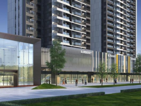 SU mode modern light luxury high-rise residential buildings Model 3D