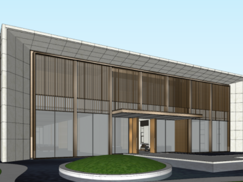 SU model of modern luxury building demonstration area architecture 3D Modell