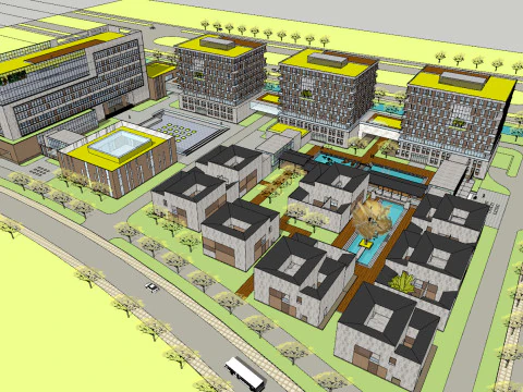 आधुनिक विज्ञान और प्रौद्योगिकी मुख्यालय औद्योगिक पार्क का एसयू मॉडल 3D मॉडल