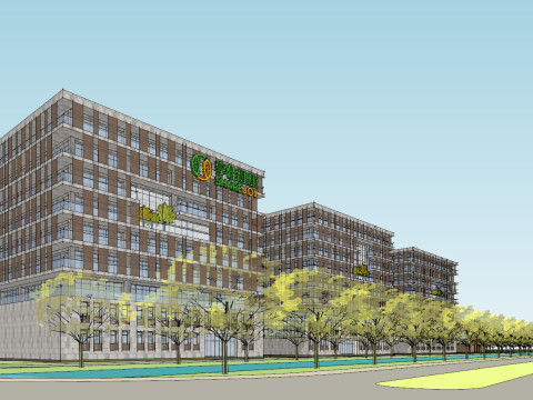 SU Model of Modern Science and Technology Headquarters Industrial Park 3D Model