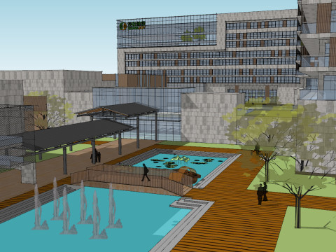 SU Model of Modern Science and Technology Headquarters Industrial Park 3D Model