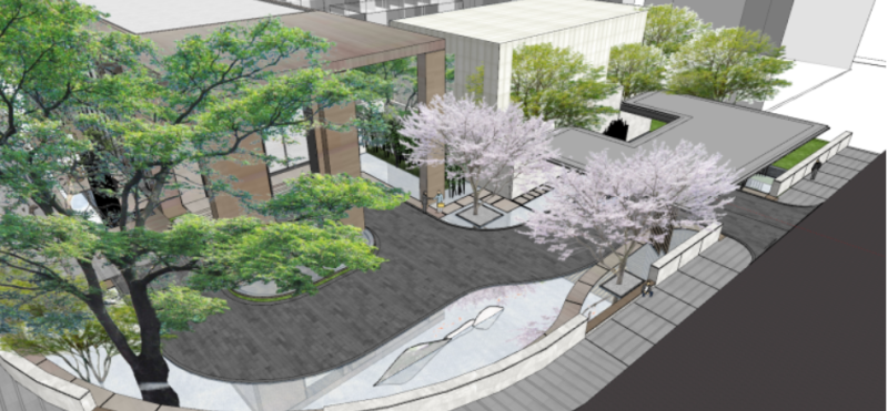 SU model of modern style sales office building Model 3D .c4d .max .obj .3ds .fbx .stl .blend