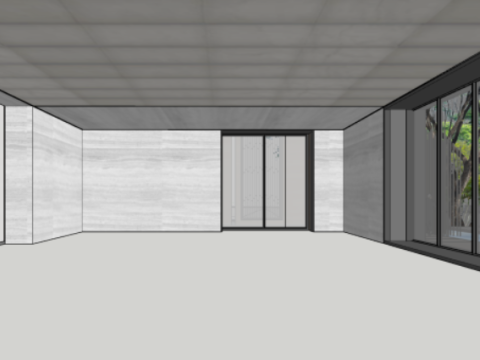 SU model of modern style sales office building Model 3D