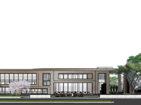 SU model of modern style sales office building 3D Model