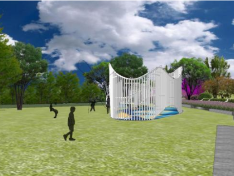 Demonstration Zone of a Tourist Center 3D Model