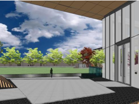 Demonstration Zone of a Tourist Center 3D Model