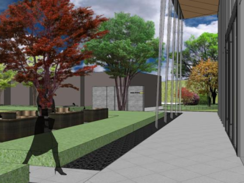 Demonstration Zone of a Tourist Center 3D Model