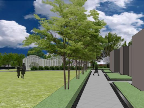 Demonstration Zone of a Tourist Center 3D Model