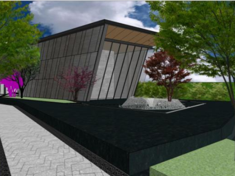 Demonstration Zone of a Tourist Center 3D Model
