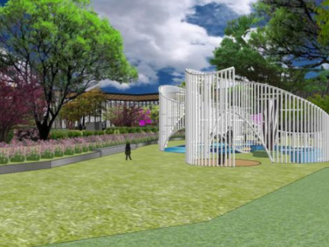 Demonstration Zone of a Tourist Center 3D Model