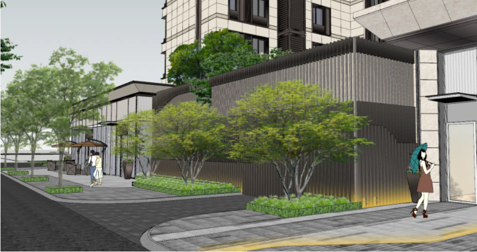 Modern high-rise and western-style residential area landscape SU model 3D Model .c4d .max .obj .3ds .fbx .stl .blend 