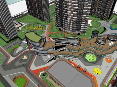 Modern Park Residential Landscape Architecture Su Model 3Dモデル