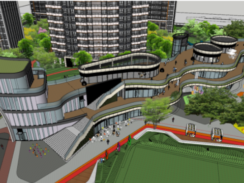 Modern Park Residential Landscape Architecture Su Model 3Dモデル