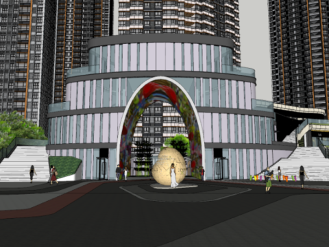 Modern Park Residential Landscape Architecture Su Model 3Dモデル