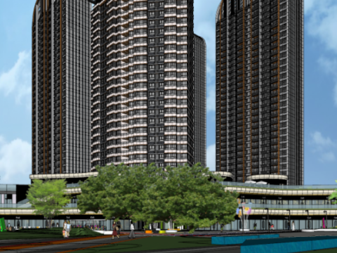 Modern Park Residential Landscape Architecture Su Model 3Dモデル