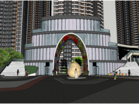 Modern Park Residential Landscape Architecture Su Model 3Dモデル