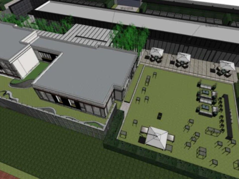 Modelo do Sal&atilde;o de Exposi&ccedil;&otilde;es da Cidade Base da Super Sede Modelo 3D