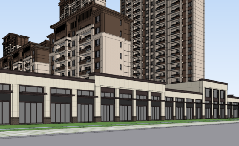 Single SU Model for Urban New Residential Planning 3D Model .c4d .max .obj .3ds .fbx .stl .blend 