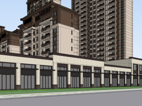 Single SU Model for Urban New Residential Planning Modello 3D