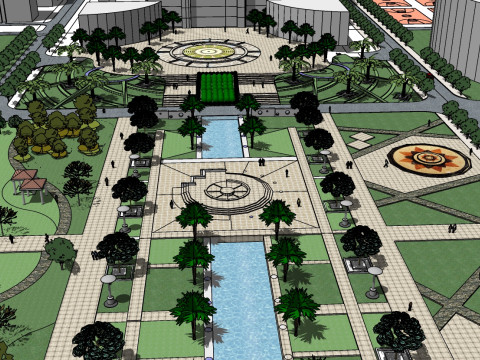 Sketchup model of municipal square landscape design 3D 模型
