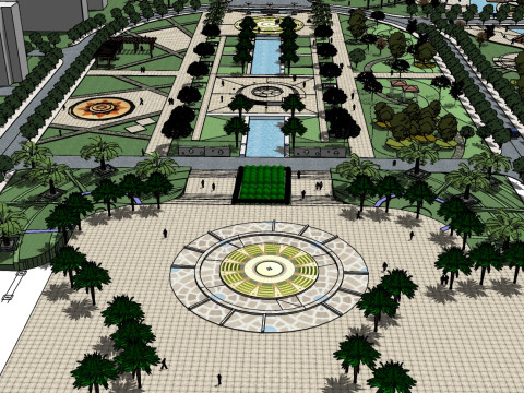 Sketchup model of municipal square landscape design 3D 模型