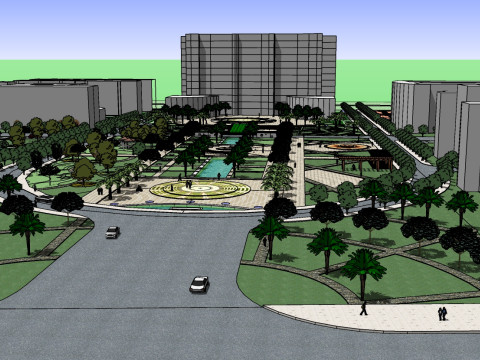 Sketchup model of municipal square landscape design 3D 模型