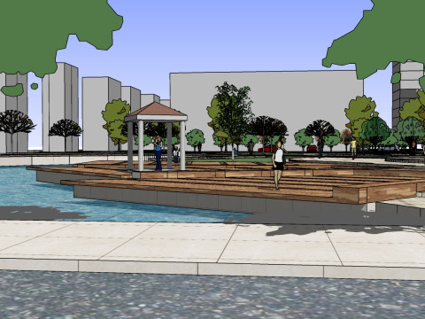 Sketchup model of municipal square landscape design 3D 模型
