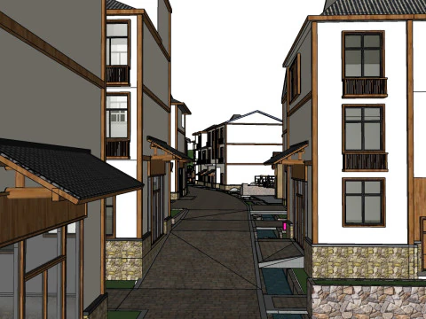 Sketchup model of rural landscape design 3D Model