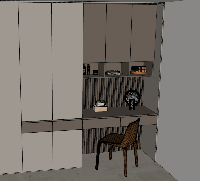 Modern wardrobe 3D Model .c4d .max .obj .3ds .fbx .stl .blend 