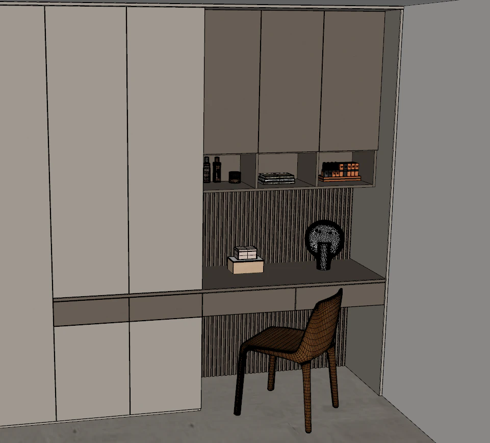 Modern wardrobe 3D Model .c4d .max .obj .3ds .fbx .stl .blend 