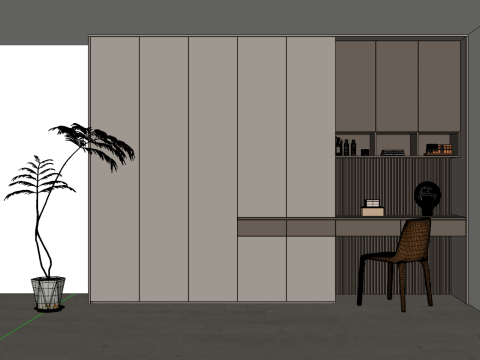 Modern wardrobe 3D Model