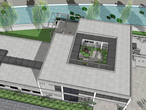 Specialty restaurant cafe sketchup model design 7 sets packed 3D Model