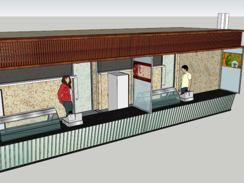 Specialty restaurant cafe sketchup model design 7 sets packed 3D Model