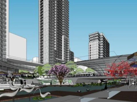 Modelo SU de licitação de edifício residencial moderno e alto Modelo 3D