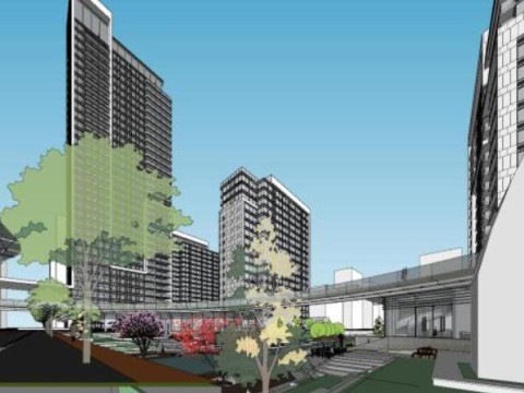 SU Model of a Modern High-rise Residential Building Bidding 3D 模型