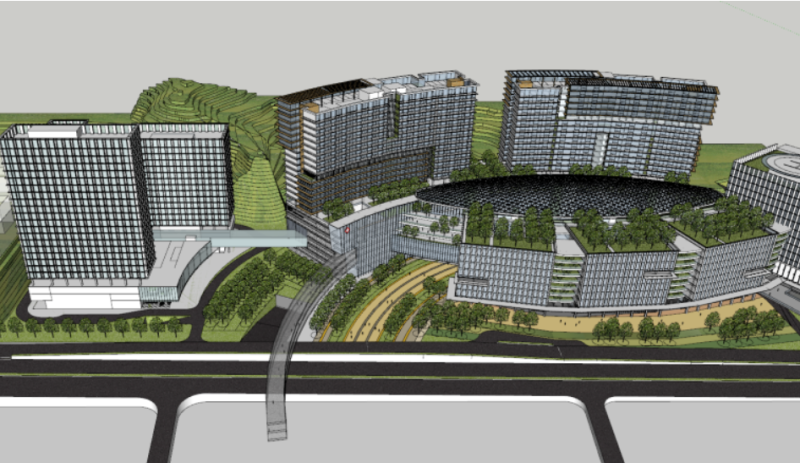 SU model of modern hospital architecture 3D 模型 .c4d .max .obj .3ds .fbx .stl .blend 