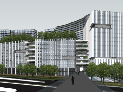 SU model of modern hospital architecture 3D 模型
