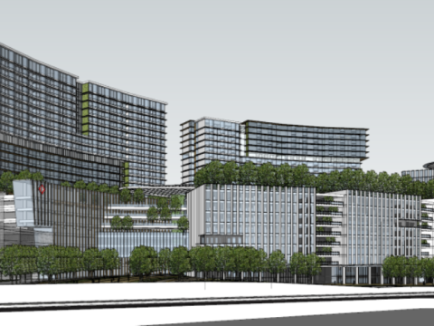 SU model of modern hospital architecture 3D 模型