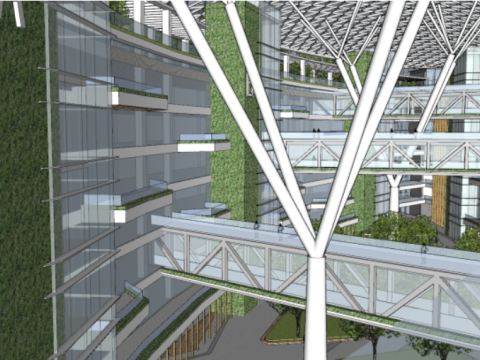 SU model of modern hospital architecture 3D 模型