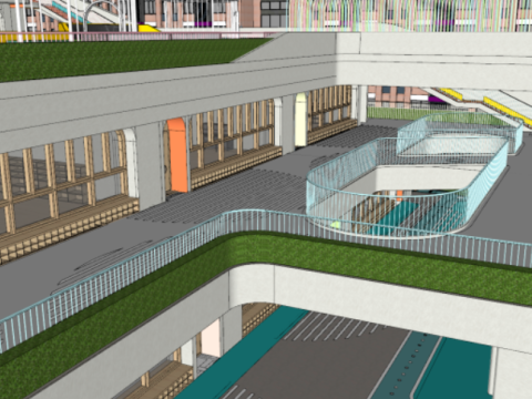 SU model of modern kindergarten architecture 3D 模型